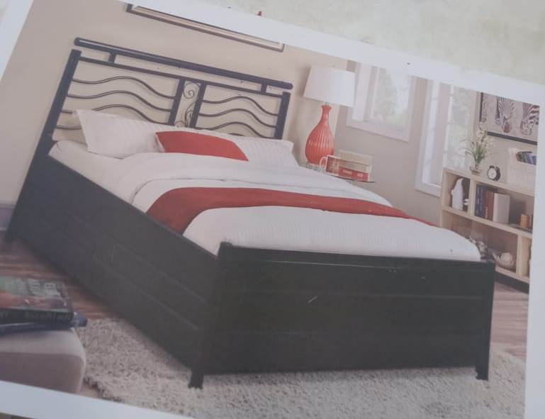 metal bed with storage