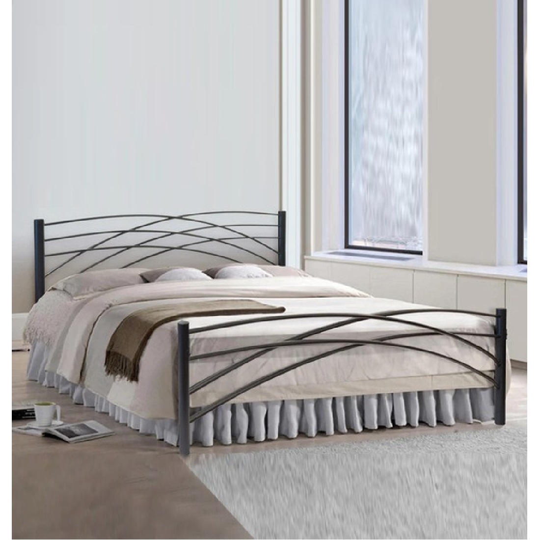 metal bed frame modern design