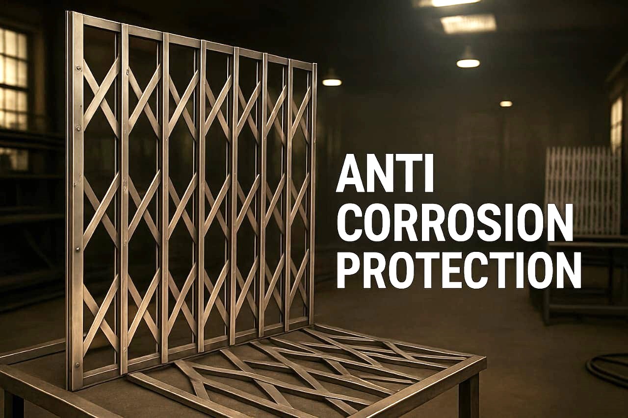 Anti-corrosion protection in collapsible channel gates