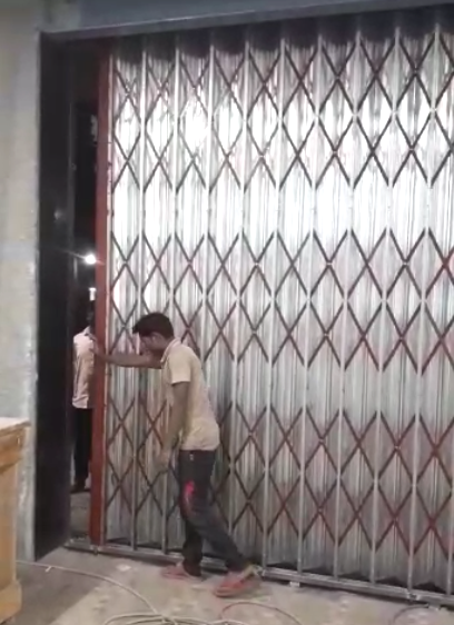 Side folding security gate installation in Andheri Mumbai