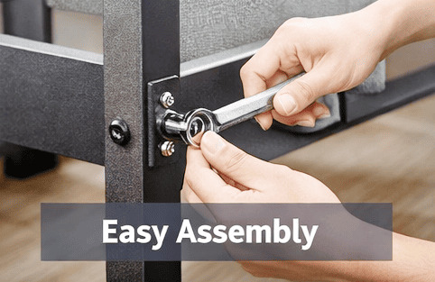 Easy assembly steel bunk bed design