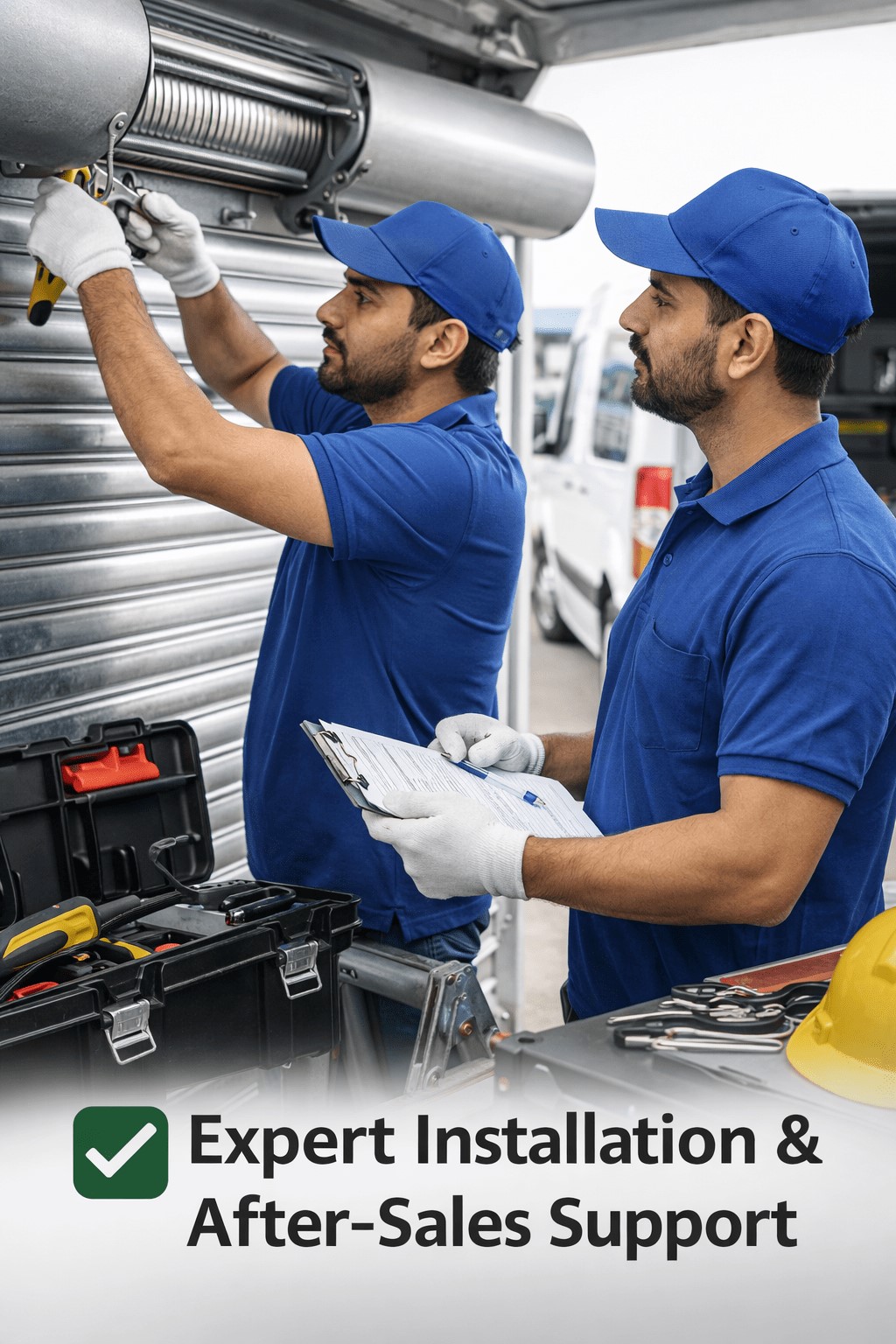 Expert installation of rolling shutter with professional after-sales support