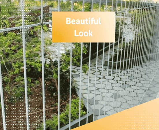 Modern look invisible grill for stylish balcony design