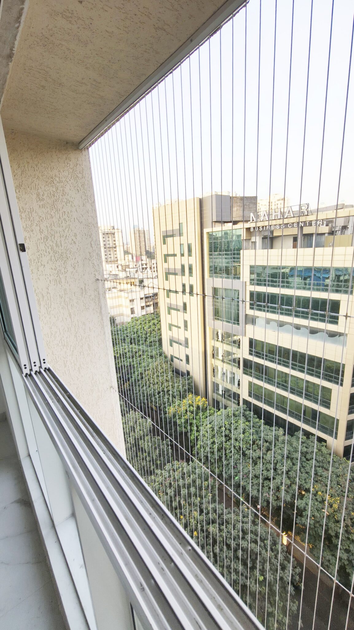 Invisible grill installation at Amaryllis Towers Chandivali Powai
