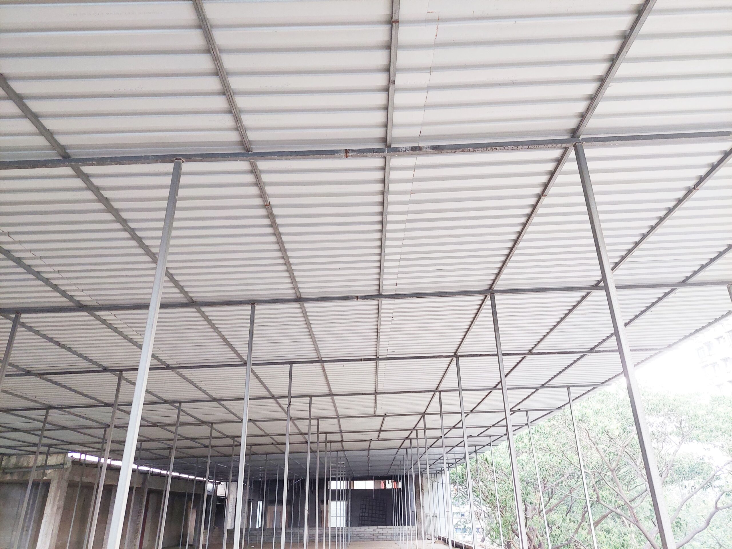 Metal terrace shed fabrication work in Mumbai